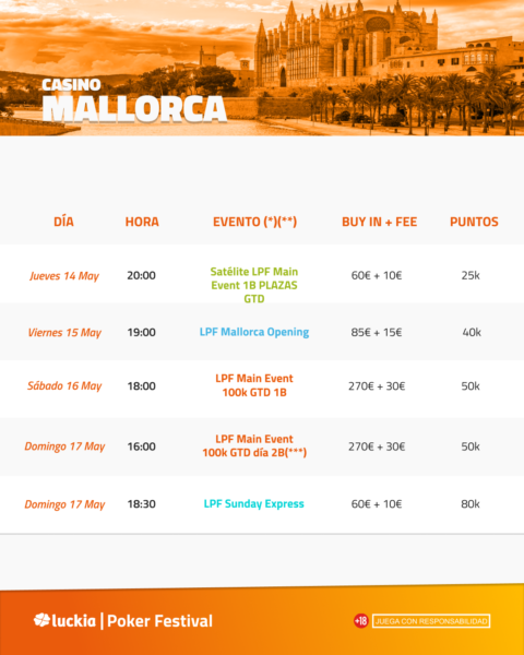 Calendario poker mallorca